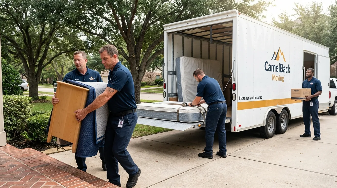 Crew loading residential truck for cross-state move from Middlesboro, KY